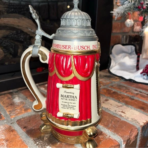 Anheuser-Busch "MARTHA" STEIN Ceramic Opera Card Ltd Ed Bud CS300 With Box - Picture 6 of 13